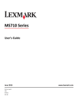 Lexmark Printer MS710 User's Manual