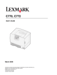 Lexmark C772 User's Manual