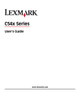 Lexmark C54x Series User's Manual