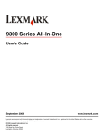 Lexmark 9300 Series User's Manual