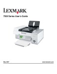 Lexmark 7500 Series User's Manual