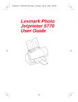 Lexmark 5770 User's Manual