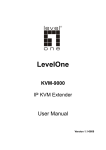LevelOne Washer KVM-9000 User's Manual