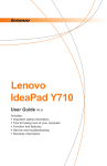 Lenovo Y710 User's Manual