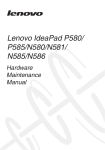 Lenovo Laptop N580 User's Manual