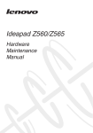 Lenovo Z560 User's Manual