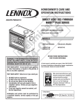 Lennox Hearth MPD35ST-NE User's Manual