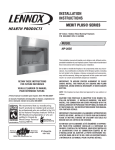 Lennox Hearth MP-36OD User's Manual