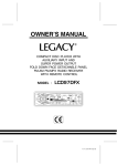 Legacy Car Audio LCD97DFX User's Manual