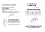 Legacy Car Audio LCD89DFX User's Manual