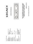 Legacy Car Audio LCD17A User's Manual