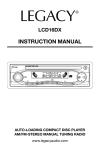 Legacy Car Audio LCD16DX User's Manual