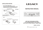 Legacy Car Audio LCD15DX User's Manual