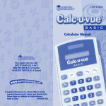 Learning Resources Calc-u-vue LER 0068/50 User's Manual
