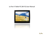Le Pan II Tablet PC User's Manual