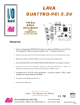 Lava Computer QUATTRO-PCI 3.3V User's Manual