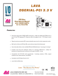 Lava Computer DSERIAL-PCI 3.3 V User's Manual