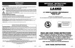 Lasko S18300 User's Manual