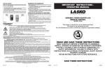 Lasko Electric Heater 5538 User's Manual