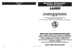 Lasko Air Conditioner 6251 User's Manual