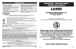 Lasko 751320 User's Manual