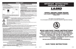 Lasko 5570 User's Manual