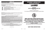 Lasko 4000 User's Manual