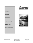 Lang Manufacturing AGC User's Manual