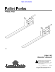 Land Pride PF10 User's Manual