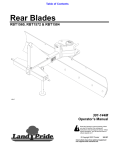 Land Pride RBT1560 User's Manual