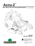 Land Pride Accuz Z52 User's Manual