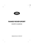 Land Pride 2007 Range Rover Sport User's Manual