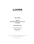 Lance Industries ADX-2400D User's Manual