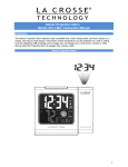 La Crosse Technology Clock 616-146A User's Manual