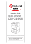 Kyocera KM-C830D User's Manual