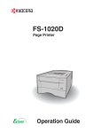 Kyocera FS-1020D User's Manual