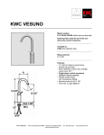 KWC Vesuno K.12.VB.92.700A26 User's Manual
