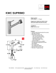 KWC SUPRIMO 10.271.333 User's Manual