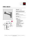 KWC Deco 10.031.033 User's Manual