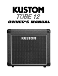 Kustom Tube12A User's Manual