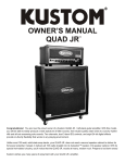 Kustom QUAD JR User's Manual