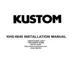 Kustom KHS-6640 User's Manual