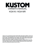 Kustom KGA16 User's Manual