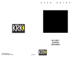 KRK V SERIES 2 User's Manual