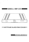 Krell Industries SBP-32X User's Manual