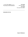 Krell Industries KAV 3250 User's Manual