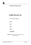 Kramer Electronics Welder SG-6 User's Manual