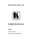 Kramer Electronics Typewriter SV-552 User's Manual