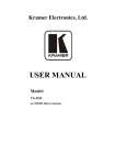 Kramer Electronics Switch VS-42H User's Manual