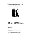 Kramer Electronics Switch VP-723DS User's Manual